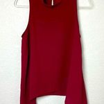 Monteau Burgundy High Neck Dress Top with Longer Length on Sides Size M Photo 0
