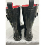 Capelli New York Womans Capelli Size 8 Black Rubber Pull On Midcalf Rainboots Photo 4