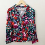 Anthropologie FLOREAT x | Silky Sleep Pajama PJ Top & Bottom Set Floral | Large Photo 3