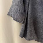 Coldwater Creek  100% Linen 3/4 Sleeve Blue Button Down Shirt Size XL Photo 5