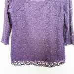 Christopher & Banks  Womens Lace‎ Top Size PXL Purple Whimsigoth Romantic Witchy Photo 2