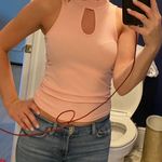 Aeropostale Pink Key Hole Mock Neck Sleeveless Top  Photo 0
