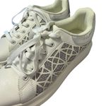 Midnight Velvet White & Silver Platform Sneakers Geometric Cutout EU 41 / US 10 Photo 3