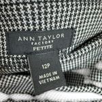 Ann Taylor Black White Houndstooth Bow Detail Knee Length Skirt Size 12P Photo 6