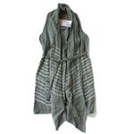 Johnny Was NWT JWLA LA Petra in Army Green Embroidered Belted Drape Linen Vest S Photo 1