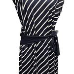 Tommy Hilfiger NEW Navy Blue & White Stripe Knit Belted Dress Photo 0