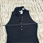 Michael Stars  Size 1X Black Norah Sleeveless Polo Shirt NWT Neutral Basic Classy Photo 9