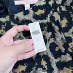 Anthropologie Hutch • Anthro Leopard Top metallic brocade gold black boxy bow neck Photo 6