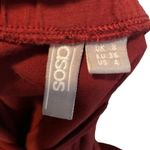ASOS Maroon Sleeveless Crisscross Opened Back Mini Dress Women Sz 4 Photo 8