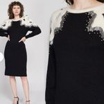 Carole M Vintage 80’s knit Angora sweater dress M 8 Photo 13