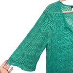 Jordan Taylor  Green V Neck Mesh Knit Swim Coverup Photo 1
