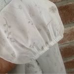 Wilfred Long Sheer Sleeves Babydoll Dress Women’s 2 White Floral Smocked Fairy Photo 11