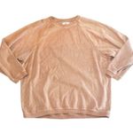 Aerie  Loungewear Orange Velour Oversized Fit Crewneck Sweatshirt. Photo 1