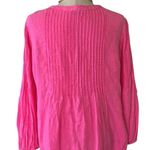 Vineyard Vines  Long Sleeve Linen Cover-up Dress In Fiesta Fuschia Photo 5