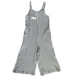 Rylee + Cru Storm Stripe Organic Cotton Bridgette Cropped Jumpsuit Size XS Blue Photo 4