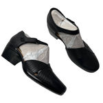 Clarks Emily Rae Black Leather Mary Jane Block Heel Shoes Size 10W Photo 0