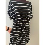 Tommy Bahama  Sombra Dress Size XL Black White Stripe Nautical Beach Tie Waist Photo 6