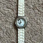 Disneys women’s vintage white/silver crystal snow white adjustable silicon watch Photo 0