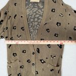 Escada by Margaretha Ley Vintage Animal Print Cardigan‎ Sweater Brown Photo 3