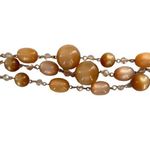 NEW/NWT Delmonico Blonde Bead and Crystal Triple Strand Bracelet Gold Photo 2