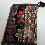 Lina Floral Crossbody Bag Wallet Brown Purple Adjustable Strap Small Photo 0