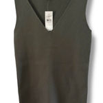 LOFT Outlet Olive Green Ribbed V Neck Sleeveless Tank Top Women's Size S Photo 0