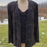 Alex Evenings  Metallic Open Front Jacket with Matching Tank Photo 0