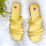Rocket Dog NWT  Double Strap Flat Sandal 10 Slip On Slide Yellow Photo 1