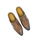 Frye  Sacha Mule Western Brown Leather Slip-On Bootie Size 7 Cowboy Western Mule Photo 9