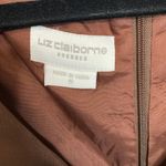 Liz Claiborne  Brown Embroidered Chiffon Shift Dress Sz 6 Vintage 90s Photo 6