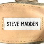 Steve Madden Strappy Olive Green/Gray Cork Wedges Ankle Tie High Heels 7.5M Photo 5