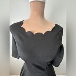 Lulus  Black Scalloped Long Sleeve Dress Photo 3