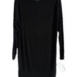 Motherhood‎ Maternity Womens Black Long Sleeve Ribbed Knit Mini Dress Size L NEW Photo 0
