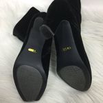 Lauren Ralph Lauren Velvet Zip Up Booties Black 6.5b Size 6.5 Photo 6