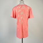 Johnny Was NWOT  Embroidered Pink Cotton Short Sleeves T-shirt Size S Photo 5