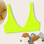 SheIn Neon Yellow Bikini Top Photo 0