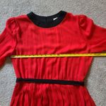 Leslie Pomer Vintage Long Maxi Dress Pleated Skirt Long Sleeve Made in USA Red Size undefined Photo 13