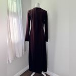 Vintage Y2K Bodywear of California Dark Brown Dragonfly Embroidered Maxi Dress Size XS Photo 5