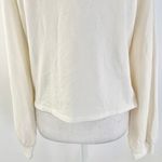 New Lanston Cutout Cross Front Pullover Lightweight Sweatshirt Off White Size XS Photo 14