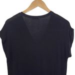 ZARA W&B Collection Womens V-Neck Cap Sleeve Midi T-Shirt Dress Black Small Photo 3