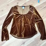 Boston Proper Vintage  Velvet Gold Top Photo 0
