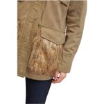 Anthropologie Faux Fur Trimmed Field Parka Olive Green Utility Jacket MED $198 Photo 2
