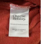 Charlie Holiday  Textured Mini Skirt Women's‎ 6 Orange Rust Elastic Waist NWT Photo 2