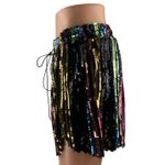 LPA NEW  Short 194 Multicolor Striped Sequin High Rise Mini Party Shorts Size M Photo 3