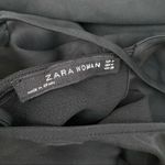 ZARA Black Criss Cross Back Satin Mini Slip Dress M Photo 10