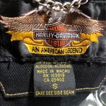 Harley Davidson vintage denim black jacket Ladies cotton size small Photo 11