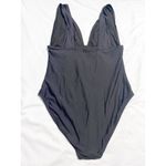 J.Crew Womens Black Plunge Neck Sleeveless One Piece Swimsuit Size 16 Photo 4