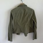 7 For All Mankind 7FAM Khaki Asymmetric Epaulet Moto Utility Jacket Medium Photo 1