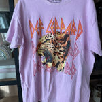 Urban Outfitters Def Leppard Band Tee oversized Animal Hysteria Leopard Heavy Metal Tshirt UO Photo 0