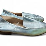 Pull & Bear  Silver Leather Loafers Flats 37/6.5 Photo 0